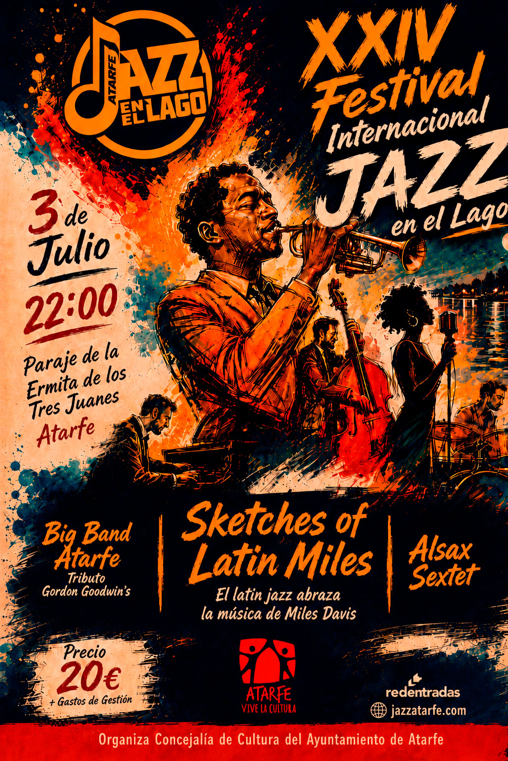 Cartel del XXIV Festival Internacional Jazz en el Lago 2026 en Atarfe